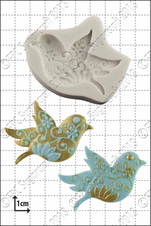 'Floral Bird' Silicone Mould